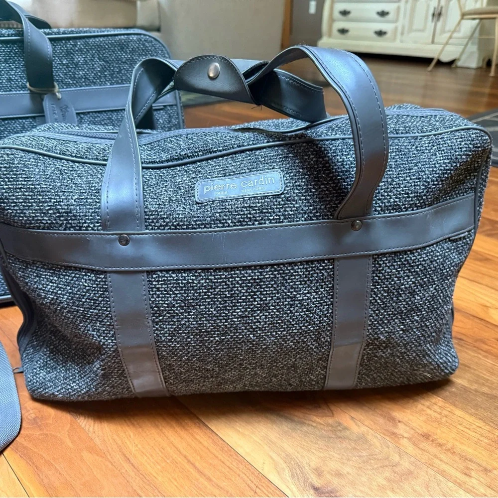 Pierre Cardin‎ 3 Piece Travel Bag Suitcase Set in Grey Tweed